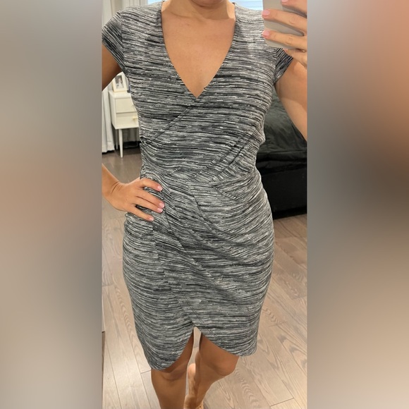 Grey and black wrap dress - Picture 1 of 2